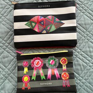 BUNDLE Sephora Cosmetics Pouches Bags Travel Pencil Pouch